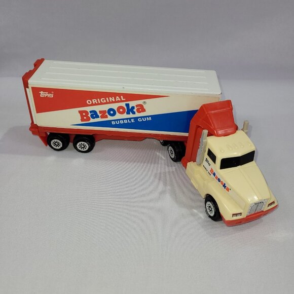 Tonka 11" Vintage 1989 Bazooka Bubble Gum Semi Truck & Trailer - Picture 1 of 3